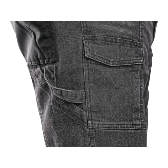 SPODENKI JEANSOWE CXS MURET MĘSKIE - SZARO-CZARNY