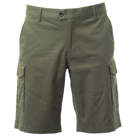 SPODENKI KRÓTKIE BERMUDY MAJOR SHORTS - ZIELONY WOJSKOWY