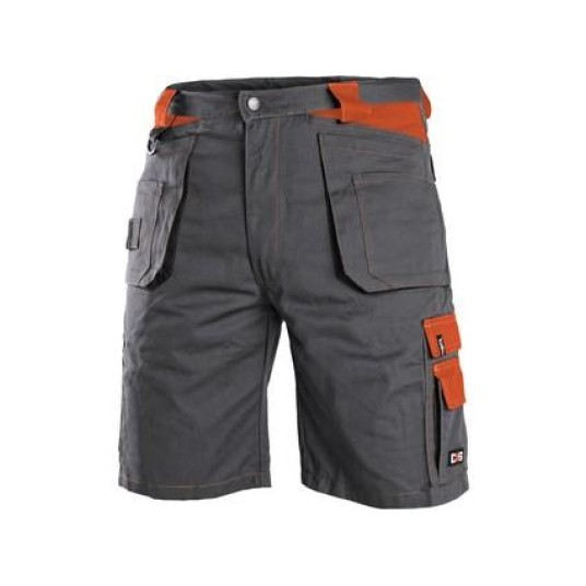SPODENKI KRÓTKIE CXS ORION DAVID MĘSKIE - SZARO-POMARAŃCZOWY