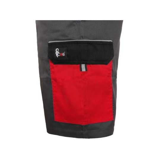 SPODENKI KRÓTKIE CXS PHOENIX ZEFYROS MĘSKIE - SZARO-CZERWONY