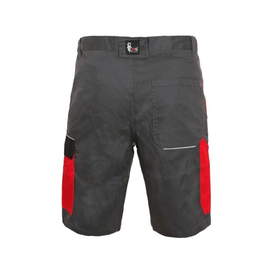 SPODENKI KRÓTKIE CXS PHOENIX ZEFYROS MĘSKIE - SZARO-CZERWONY