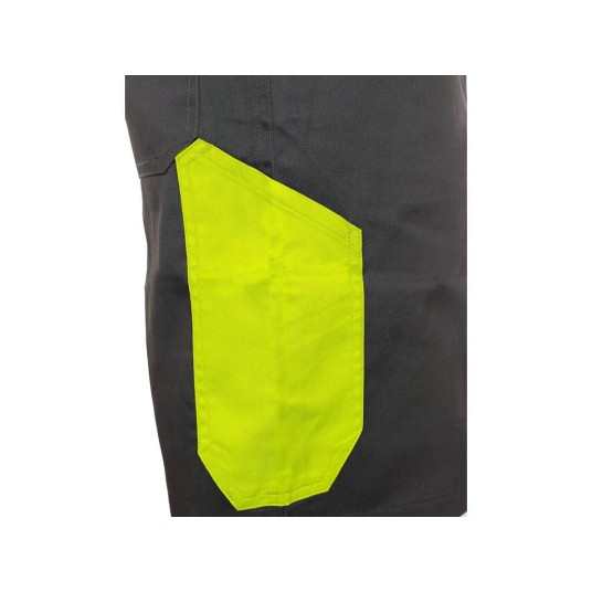 SPODENKI KRÓTKIE CXS PHOENIX ZEFYROS MĘSKIE - SZARO-ŻÓŁTY