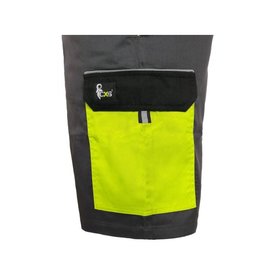 SPODENKI KRÓTKIE CXS PHOENIX ZEFYROS MĘSKIE - SZARO-ŻÓŁTY