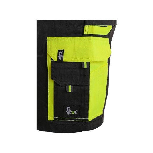 SPODENKI KRÓTKIE CXS SIRIUS BRIGHTON MĘSKIE - CZARNO-ŻÓŁTY