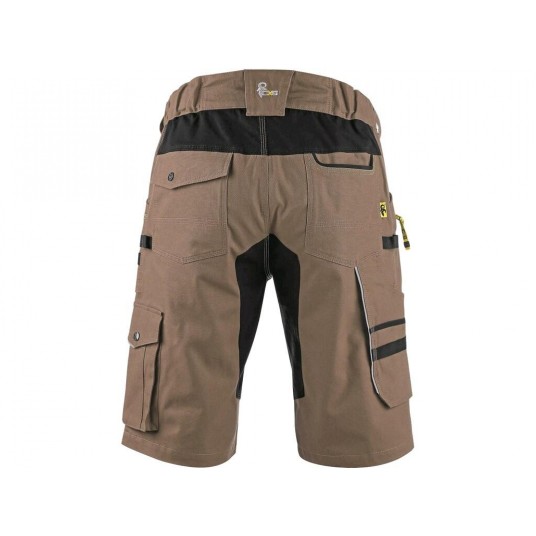 SPODENKI KRÓTKIE CXS STRETCH MĘSKIE - BEŻOWO-CZARNY