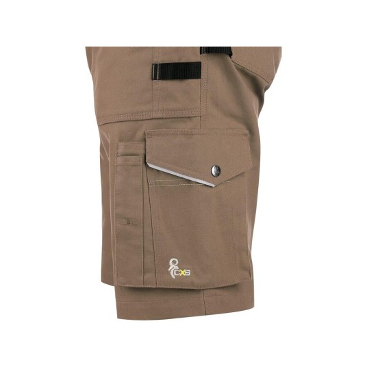 SPODENKI KRÓTKIE CXS STRETCH MĘSKIE - BEŻOWO-CZARNY