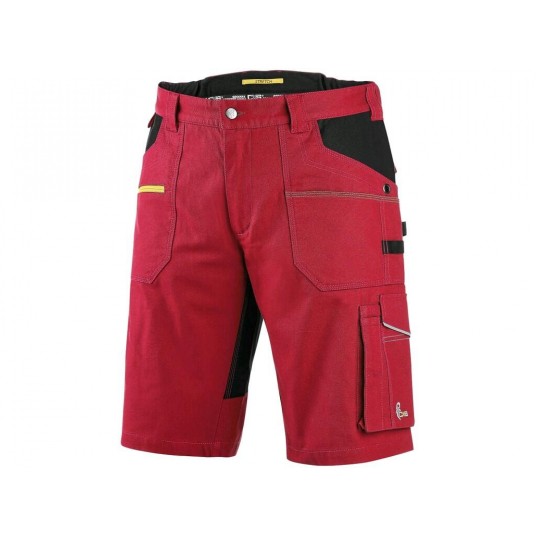 SPODENKI KRÓTKIE CXS STRETCH MĘSKIE - CZERWONO-CZARNY