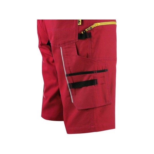 SPODENKI KRÓTKIE CXS STRETCH MĘSKIE - CZERWONO-CZARNY