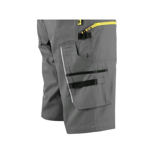 SPODENKI KRÓTKIE CXS STRETCH MĘSKIE - SZARO-CZARNY