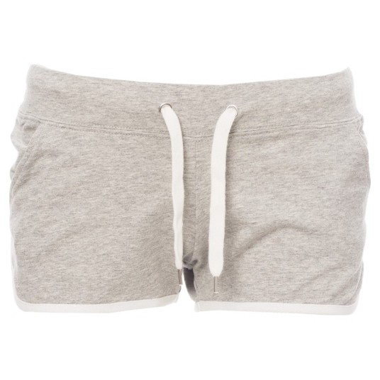 SPODENKI KRÓTKIE SPORTOWE COMBAT LADY MELANGE - SZARY MELANŻ-BIAŁY