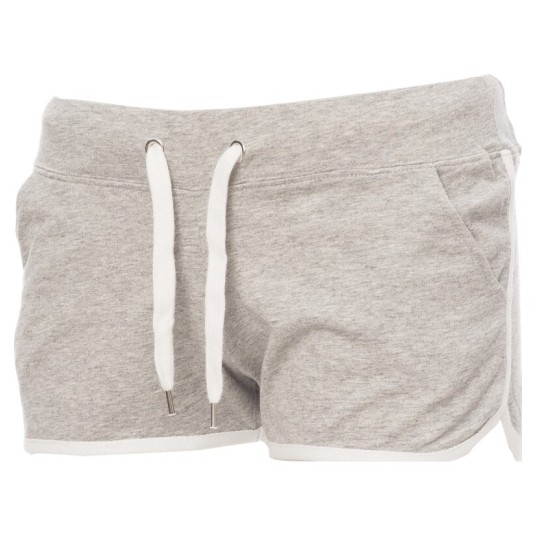 SPODENKI KRÓTKIE SPORTOWE COMBAT LADY MELANGE - SZARY MELANŻ-BIAŁY