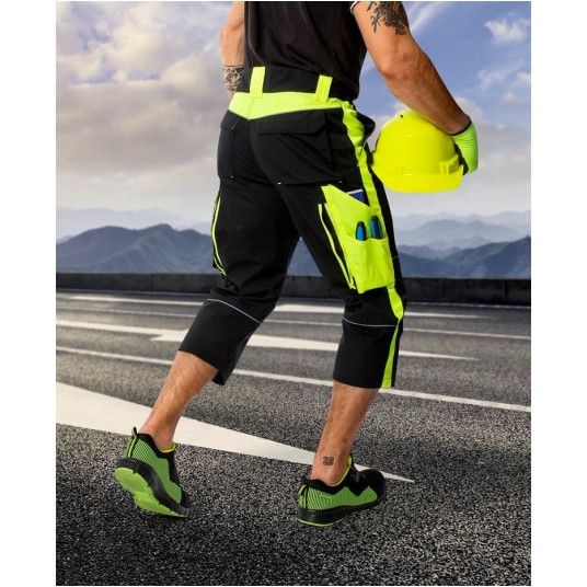 SPODNIE 3/4 ARDON NEON - CZARNO-ŻÓŁTY