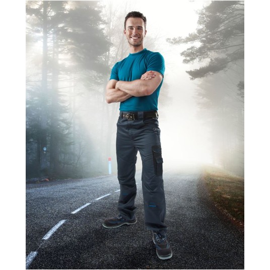 SPODNIE DO PASA 4TECH 02 - SZARO-CZARNY - 176-182CM