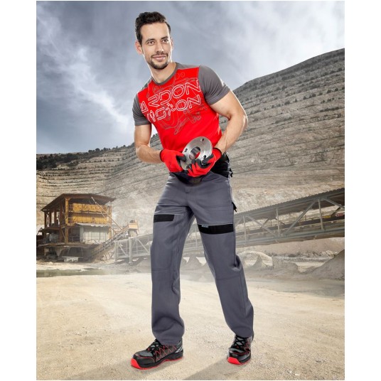 SPODNIE DO PASA COOL TREND - SZARO-CZARNY - 176-182CM