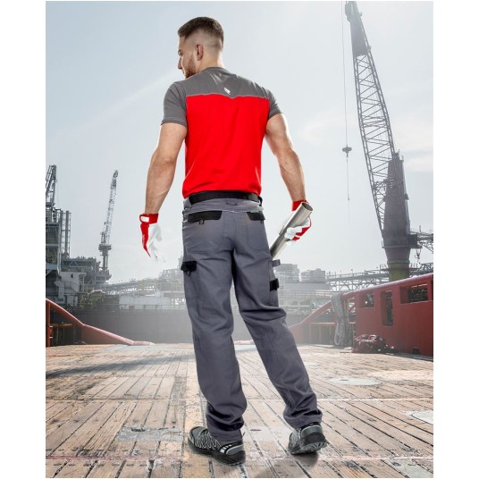 SPODNIE DO PASA COOL TREND - SZARO-CZARNY - 183-190CM