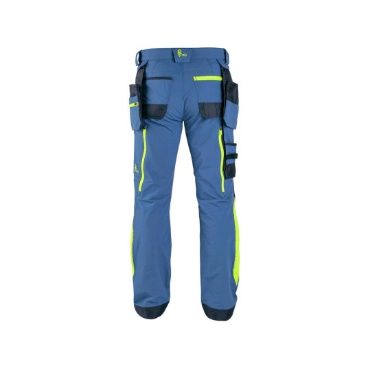 SPODNIE DO PASA CXS NAOS MĘSKIE HV ŻÓŁTE ELEM. - NIEBIESKI