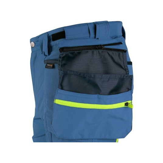 SPODNIE DO PASA CXS NAOS MĘSKIE HV ŻÓŁTE ELEM. - NIEBIESKI