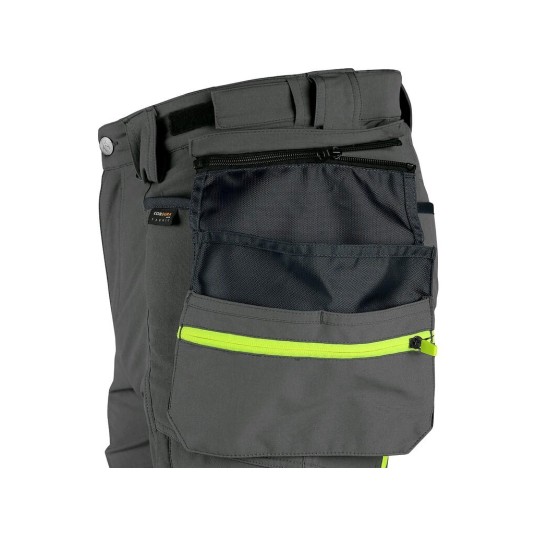 SPODNIE DO PASA CXS NAOS MĘSKIE HV ŻÓŁTE ELEM. - SZARO-CZARNY