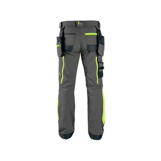 SPODNIE DO PASA CXS NAOS MĘSKIE HV ŻÓŁTE ELEM. - SZARO-CZARNY