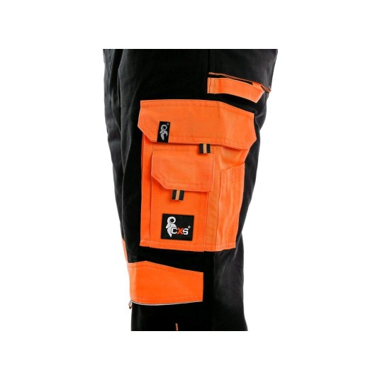 SPODNIE DO PASA CXS SIRIUS BRIGHTON MĘSKIE - CZARNO-POMARAŃCZOWY