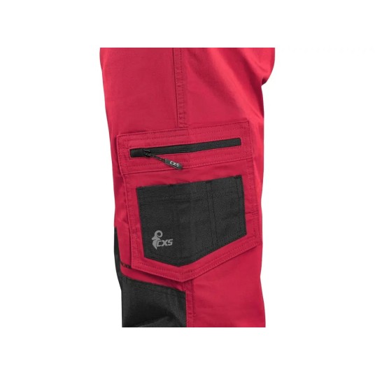 SPODNIE DO PASA CXS SOLIS - CZERWONY-CZARNY