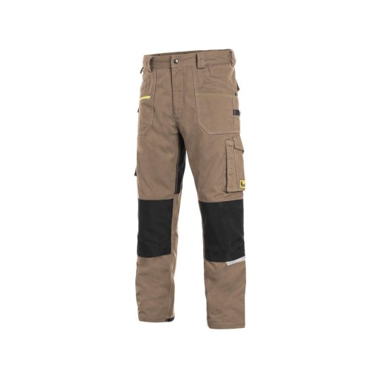 SPODNIE DO PASA CXS STRETCH MĘSKIE - BEŻOWO-CZARNY