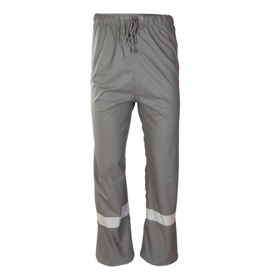 SPODNIE DO PASA GROSVENOR PU - STALOWY