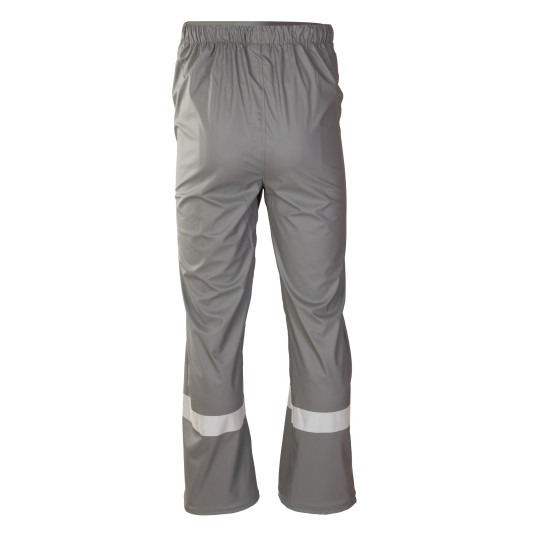 SPODNIE DO PASA GROSVENOR PU - STALOWY