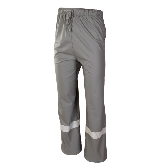 SPODNIE DO PASA GROSVENOR PU - STALOWY