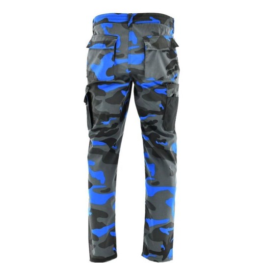 SPODNIE DO PASA KING NIEBIESKI CAMO