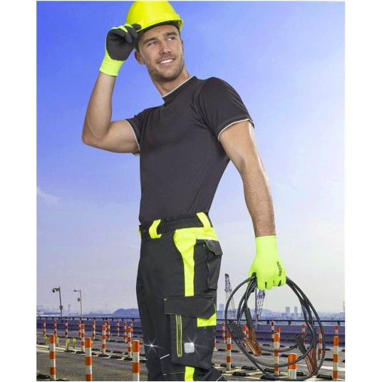 SPODNIE DO PASA NEON - CZARNO-ŻÓŁTY - 176-182CM