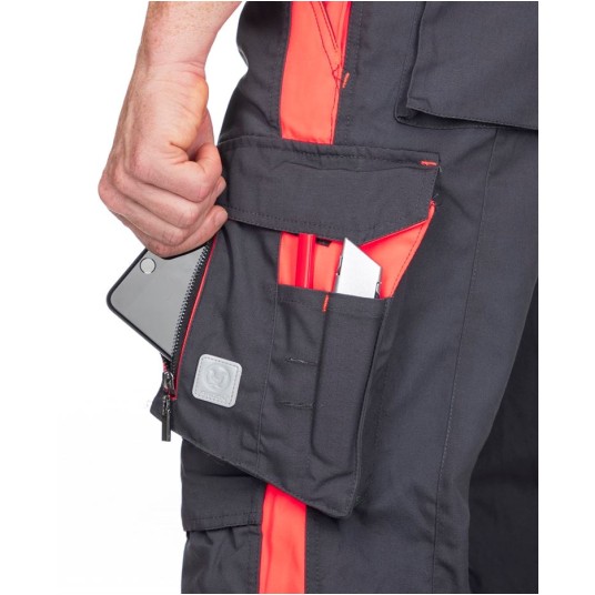 SPODNIE DO PASA NEON - SZARO-CZERWONY - 170-175CM