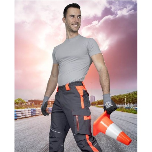 SPODNIE DO PASA NEON - SZARO-CZERWONY - 176-182CM