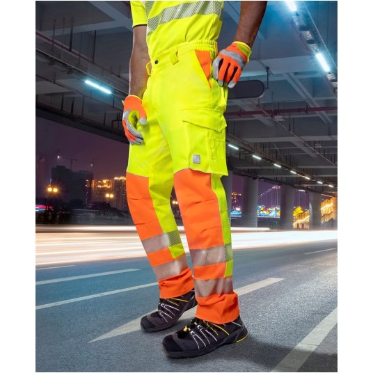 SPODNIE DO PASA SIGNAL - ŻÓŁTO-POMARAŃCZOWY - 176-182CM