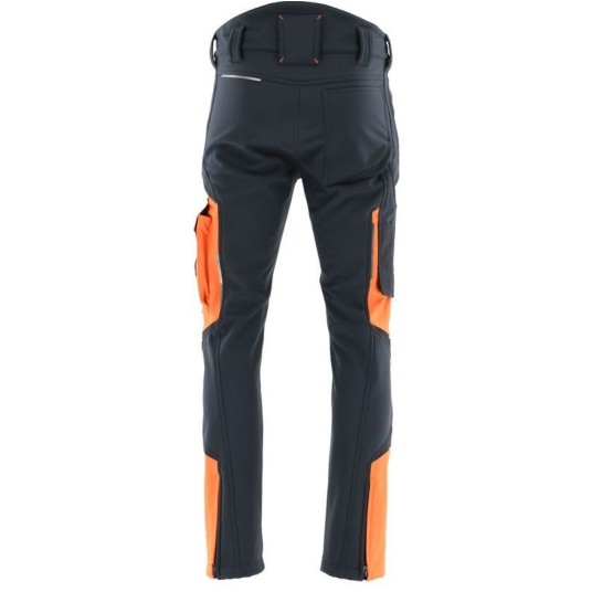 SPODNIE DO PASA SOFTSHELL COMFORT WINTER GRAFITOWY