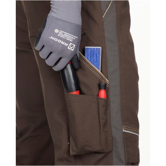 SPODNIE DO PASA URBAN+ - BRĄZOWY - 170-175CM