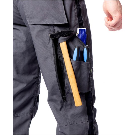 SPODNIE DO PASA URBAN+ - CIEMNOSZARY - 183-190CM