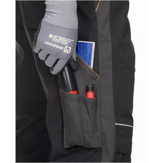 SPODNIE DO PASA URBAN+ - CZARNY - 170-175CM