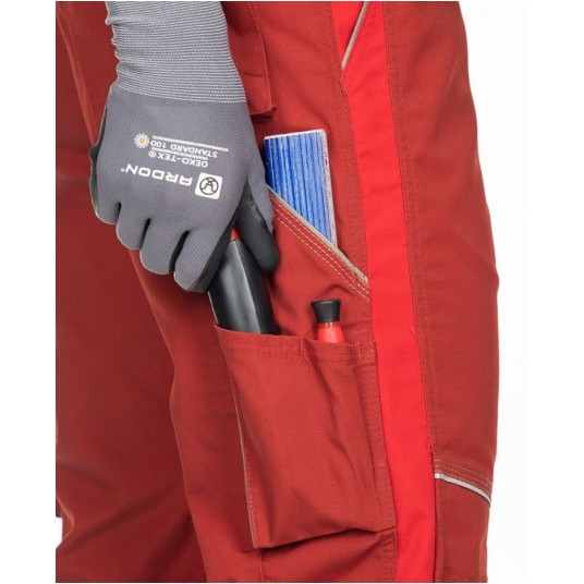 SPODNIE DO PASA URBAN - CZERWONY - 170-175CM