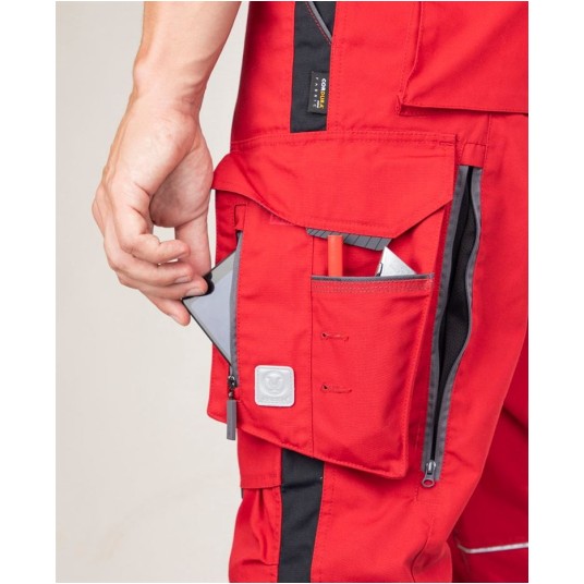 SPODNIE DO PASA URBAN+ - JASNOCZERWONY - 183-190CM