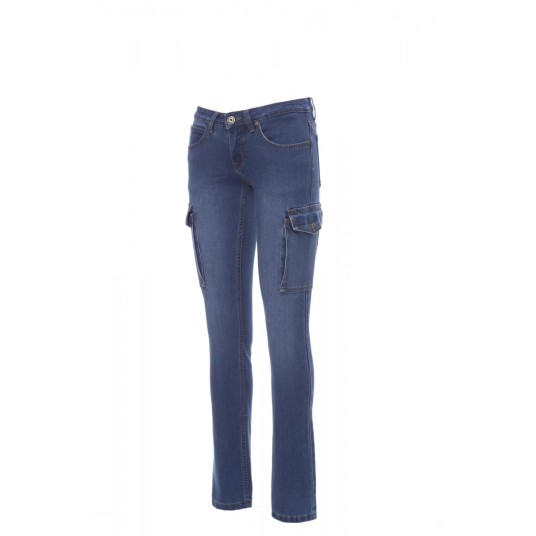 SPODNIE JEANS Z KIESZENIAMI DAMSKIE HUMMER LADY - JASNONIEBIESKI