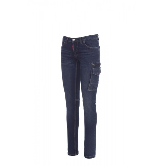 SPODNIE JEANS Z KIESZENIAMI DAMSKIE WEST LADY - NIEBIESKI DENIM