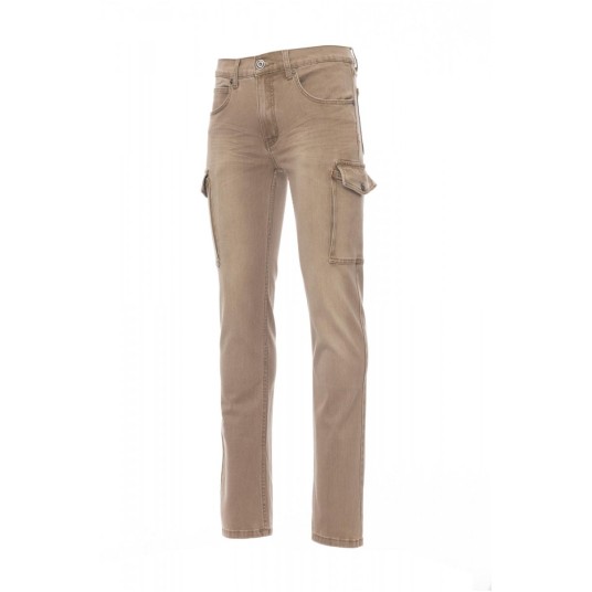 SPODNIE JEANS Z KIESZENIAMI MĘSKIE HUMMER - KHAKI