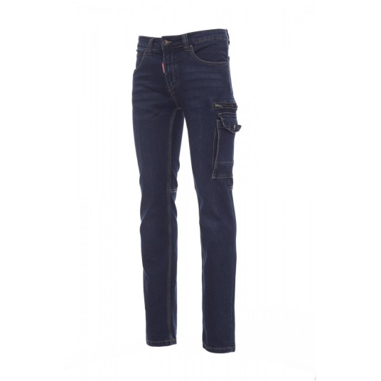 SPODNIE JEANS Z KIESZENIAMI MĘSKIE WEST - NIEBIESKI DENIM