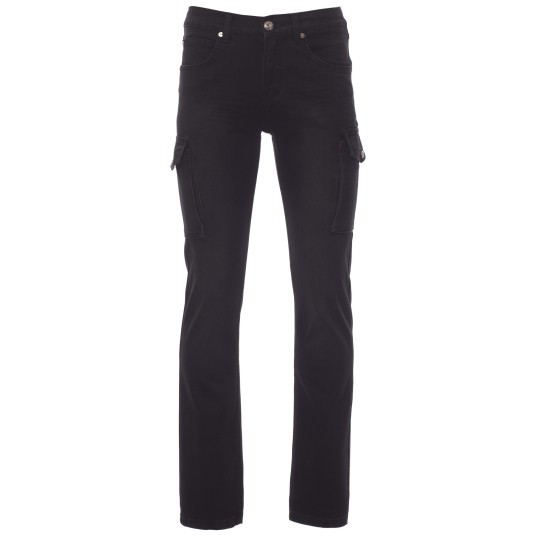 SPODNIE JEANSOWE Z KIESZENIAMI HUMMER - CZARNY