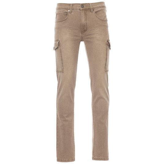 SPODNIE JEANSOWE Z KIESZENIAMI HUMMER - KHAKI