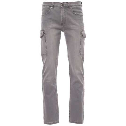 SPODNIE JEANSOWE Z KIESZENIAMI HUMMER - SZARY STALOWY
