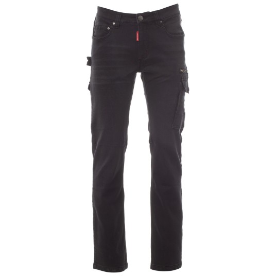 SPODNIE JEANSOWE Z KIESZENIAMI WEST - CZARNY