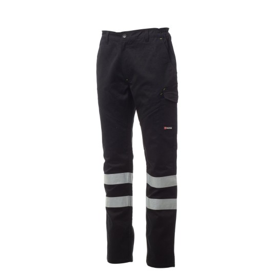SPODNIE ODBLASKOWE CAŁOROCZNE UNISEX WORKER REFLEX - CAŁKIEM CZARNY