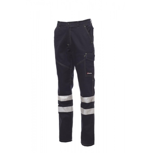 SPODNIE ODBLASKOWE CAŁOROCZNE UNISEX WORKER REFLEX - GRANATOWY